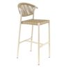 Tabouret de bar ALICANTE d'extérieur - Aluminium sable, polyéthylène sable