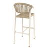 Tabouret de bar ALICANTE d'extérieur - Aluminium sable, polyéthylène sable