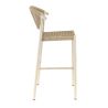 Tabouret de bar ALICANTE d'extérieur - Aluminium sable, polyéthylène sable