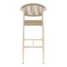 Tabouret de bar ALICANTE d'extérieur - Aluminium sable, polyéthylène sable
