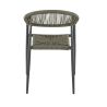 Fauteuil de terrasse AMSTERDAM empilable d'extérieur - Aluminium anthracite, polyéthylène olive