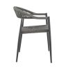 Fauteuil de terrasse AMSTERDAM empilable d'extérieur - Aluminium anthracite, polyéthylène anthracite