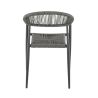 Fauteuil de terrasse AMSTERDAM empilable d'extérieur - Aluminium anthracite, polyéthylène anthracite