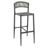 Tabouret de bar BREDA d'extérieur - Aluminium anthracite, polyéthylène anthracite