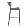 Tabouret de bar BREDA d'extérieur - Aluminium anthracite, polyéthylène anthracite