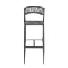 Tabouret de bar BREDA d'extérieur - Aluminium anthracite, polyéthylène anthracite