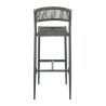 Tabouret de bar BREDA d'extérieur - Aluminium anthracite, polyéthylène anthracite