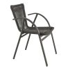 Fauteuil de terrasse ST RAPHAËL empilable d'extérieur - Aluminium anthracite, TPU anthracite