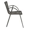 Fauteuil de terrasse ST RAPHAËL empilable d'extérieur - Aluminium anthracite, TPU anthracite