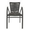 Fauteuil de terrasse ST RAPHAËL empilable d'extérieur - Aluminium anthracite, TPU anthracite