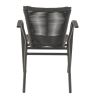 Fauteuil de terrasse ST RAPHAËL empilable d'extérieur - Aluminium anthracite, TPU anthracite