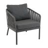 Salon (set) CADIX d'extérieur - Aluminium anthracite, textilène - PES anthracite