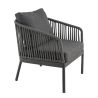 Salon (set) CADIX d'extérieur - Aluminium anthracite, textilène - PES anthracite