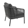 Salon (set) CADIX d'extérieur - Aluminium anthracite, textilène - PES anthracite