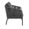 Salon (set) CADIX d'extérieur - Aluminium anthracite, textilène - PES anthracite