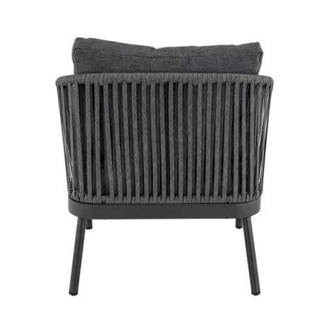 Salon (set) CADIX d'extérieur - Aluminium anthracite, textilène - PES anthracite