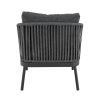 Salon (set) CADIX d'extérieur - Aluminium anthracite, textilène - PES anthracite