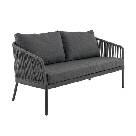 Salon (set) CADIX d'extérieur - Aluminium anthracite, textilène - PES anthracite