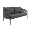 Salon (set) CADIX d'extérieur - Aluminium anthracite, textilène - PES anthracite