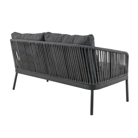 Salon (set) CADIX d'extérieur - Aluminium anthracite, textilène - PES anthracite