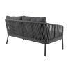 Salon (set) CADIX d'extérieur - Aluminium anthracite, textilène - PES anthracite