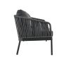Salon (set) CADIX d'extérieur - Aluminium anthracite, textilène - PES anthracite