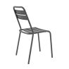 Chaise de terrasse BASTILLE empilable d'extérieur - Acier anthracite