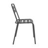 Chaise de terrasse BASTILLE empilable d'extérieur - Acier anthracite