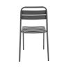 Chaise de terrasse BASTILLE empilable d'extérieur - Acier anthracite