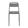 Chaise de terrasse BASTILLE empilable d'extérieur - Acier anthracite