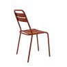 Chaise de terrasse BASTILLE empilable d'extérieur - Acier terra