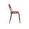 Chaise de terrasse BASTILLE empilable d'extérieur - Acier terra