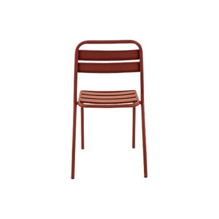 Chaise de terrasse BASTILLE empilable d'extérieur - Acier terra