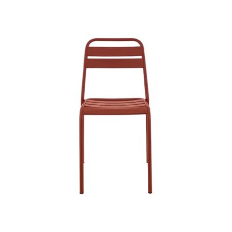 Chaise de terrasse BASTILLE empilable d'extérieur - Acier terra