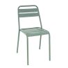 Chaise de terrasse BASTILLE empilable d'extérieur - Acier sauge