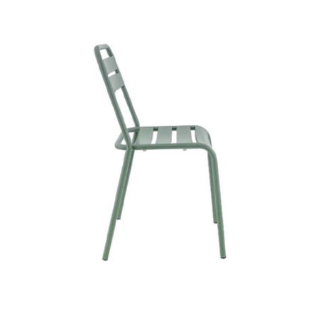 Chaise de terrasse BASTILLE empilable d'extérieur - Acier sauge