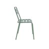 Chaise de terrasse BASTILLE empilable d'extérieur - Acier sauge