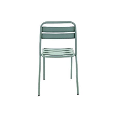 Chaise de terrasse BASTILLE empilable d'extérieur - Acier sauge