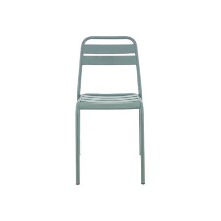 Chaise de terrasse BASTILLE empilable d'extérieur - Acier sauge