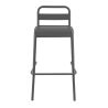 Tabouret de bar BASTILLE empilable d'extérieur - Acier anthracite