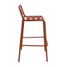 Tabouret de bar BASTILLE empilable d'extérieur - Acier terra