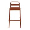 Tabouret de bar BASTILLE empilable d'extérieur - Acier terra