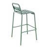Tabouret de bar BASTILLE empilable d'extérieur - Acier sauge