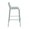 Tabouret de bar BASTILLE empilable d'extérieur - Acier sauge