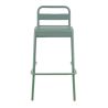 Tabouret de bar BASTILLE empilable d'extérieur - Acier sauge