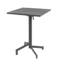 Table de terrasse PIGALLE pliable d'extérieur - Aluminium, acier anthracite
