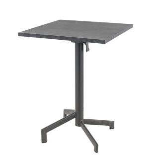 Table de terrasse PIGALLE pliable d'extérieur - Aluminium, acier anthracite