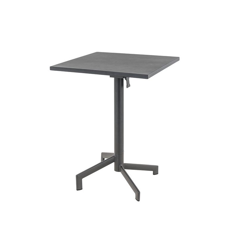 Table de terrasse PIGALLE pliable d'extérieur - Aluminium, acier anthracite