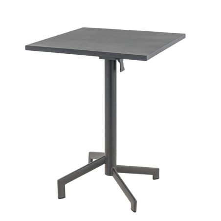 Table de terrasse PIGALLE pliable d'extérieur - Aluminium, acier anthracite
