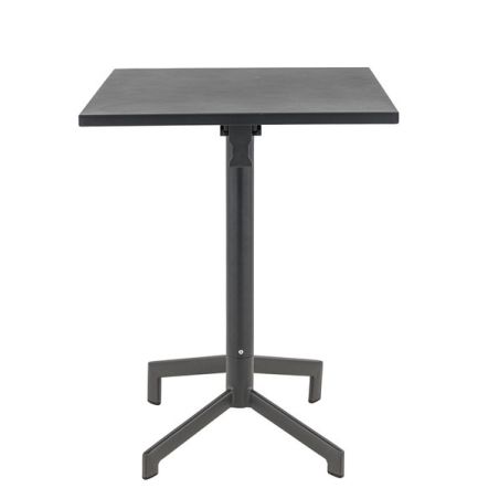 Table de terrasse PIGALLE pliable d'extérieur - Aluminium, acier anthracite